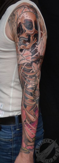 Japanese sleeve tattoo: Luco Tattoo